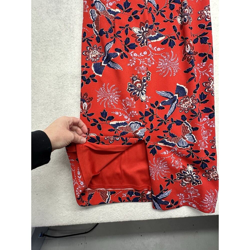 Rachel Rachel Roy Dress Womens Size 8 Red Blue Floral Tropical Print Dress - Picture 10 of 15